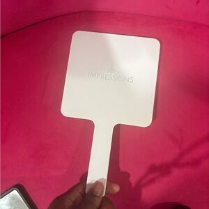 Impressions Elegant White Hand Mirror